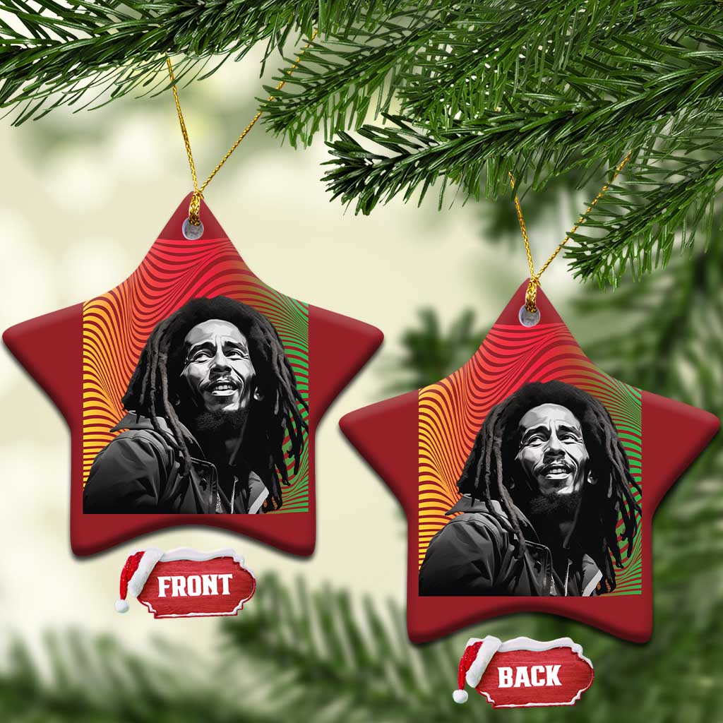 Legend Bob Christmas Ornament One Love The Reggae Vintage Graphic TS02