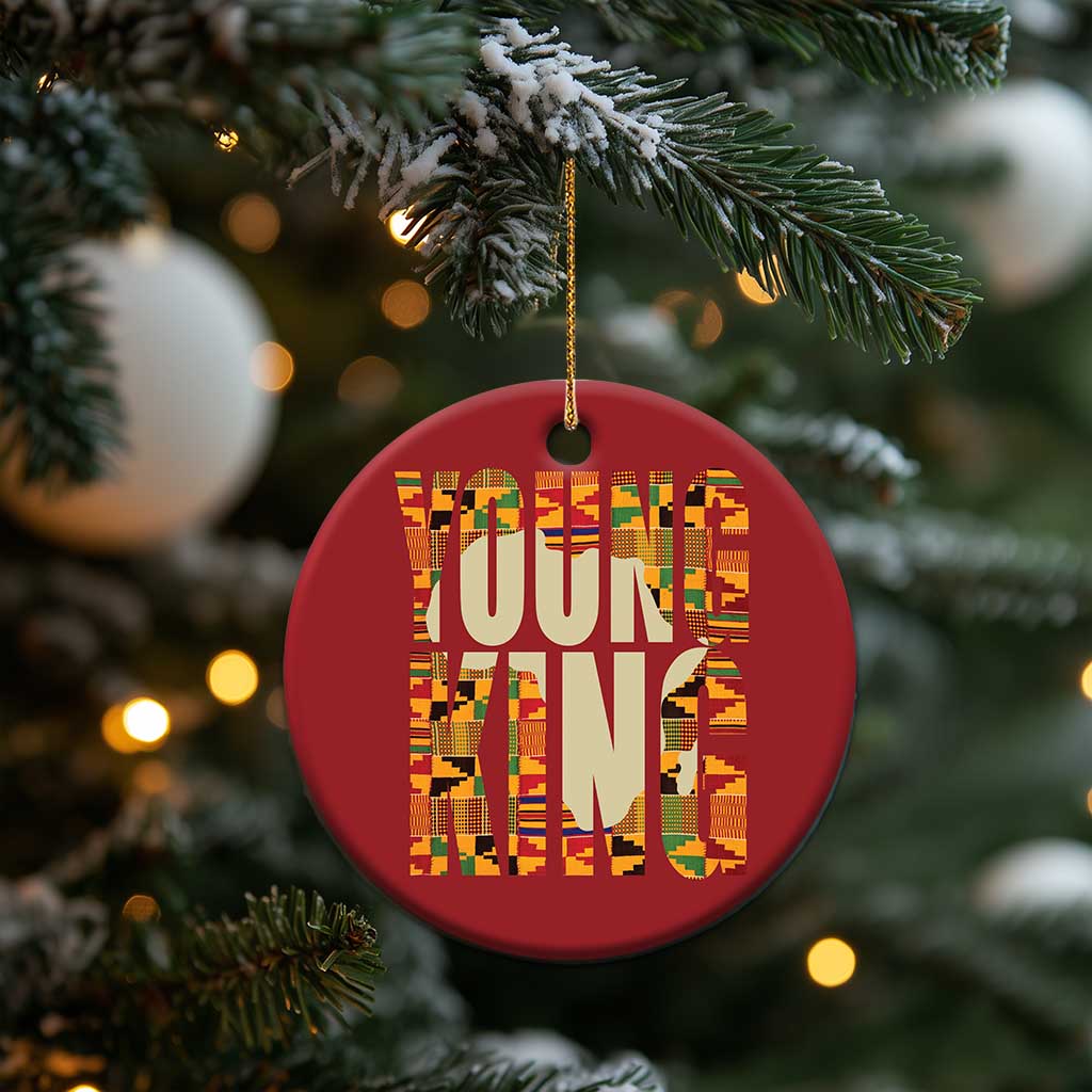 African Kente Christmas Ornament Young King for Boys Men TS02