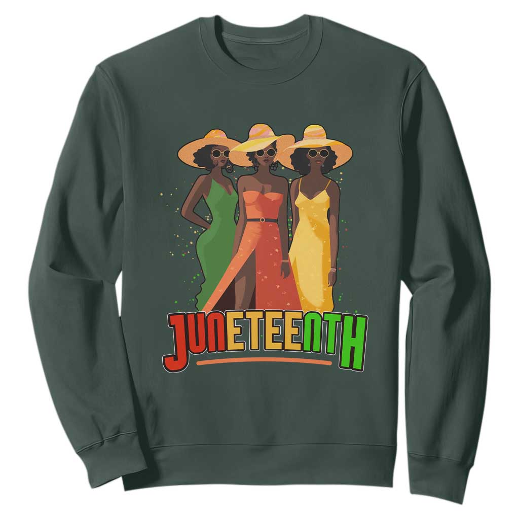 Juneteenth 1865 Sweatshirt Beautiful Black Women Melanin TS02