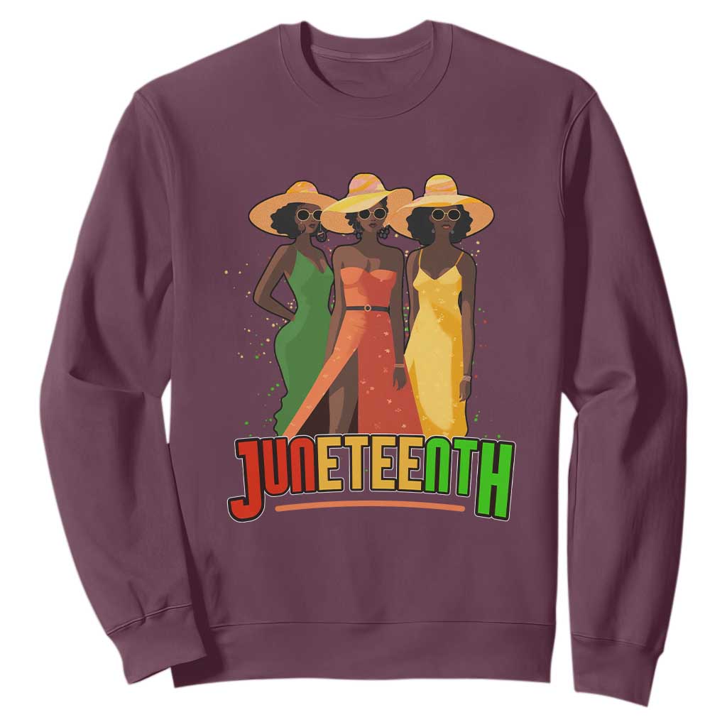 Juneteenth 1865 Sweatshirt Beautiful Black Women Melanin TS02