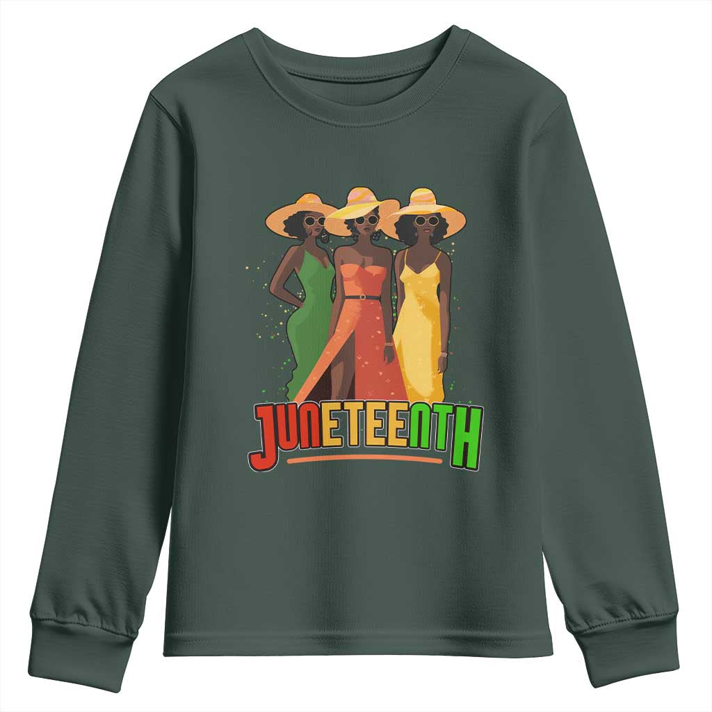 Juneteenth 1865 Youth Sweatshirt Beautiful Black Women Melanin TS02