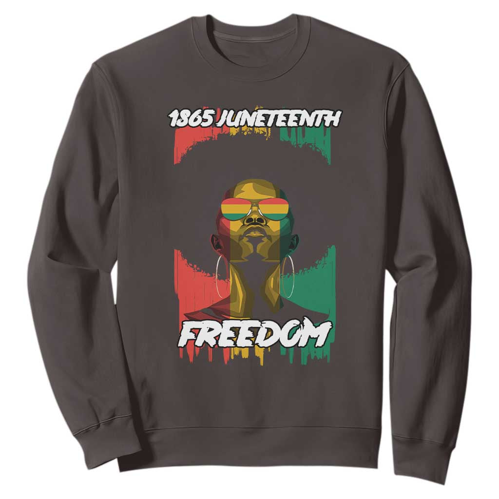 Juneteenth 1865 Freedom Sweatshirt Afro Melanin Woman African American Dripping TS02