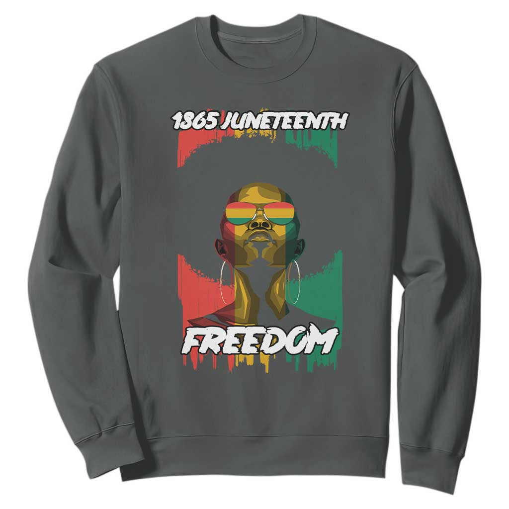 Juneteenth 1865 Freedom Sweatshirt Afro Melanin Woman African American Dripping TS02