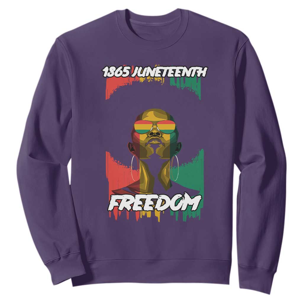 Juneteenth 1865 Freedom Sweatshirt Afro Melanin Woman African American Dripping TS02
