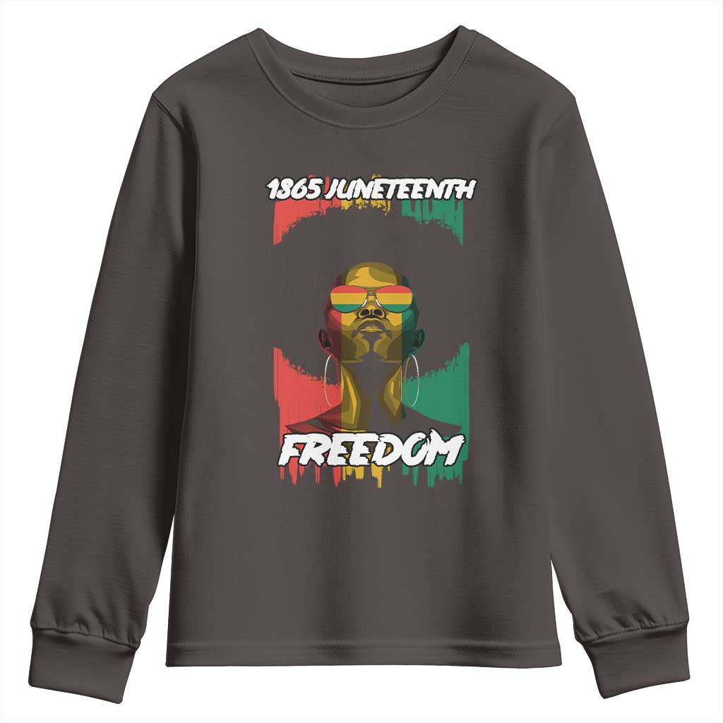 Juneteenth 1865 Freedom Youth Sweatshirt Afro Melanin Woman African American Dripping TS02