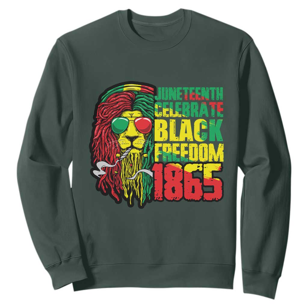 Juneteenth Sweatshirt Celebrate Black Freedom 1865 Dope Dreadlocks Lion Locs Rasta Hair TS02