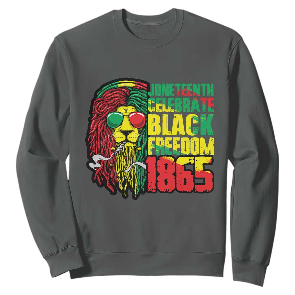Juneteenth Sweatshirt Celebrate Black Freedom 1865 Dope Dreadlocks Lion Locs Rasta Hair TS02