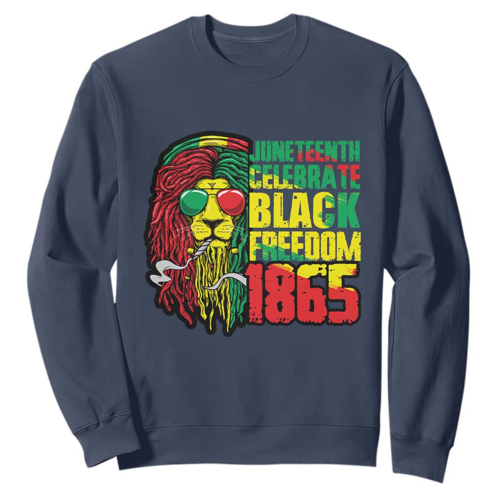 Juneteenth Sweatshirt Celebrate Black Freedom 1865 Dope Dreadlocks Lion Locs Rasta Hair TS02