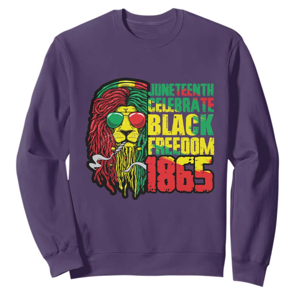 Juneteenth Sweatshirt Celebrate Black Freedom 1865 Dope Dreadlocks Lion Locs Rasta Hair TS02