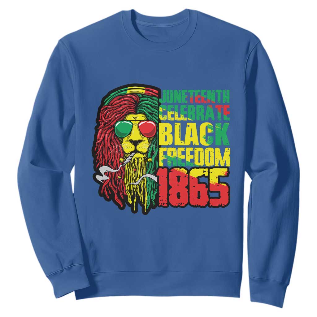 Juneteenth Sweatshirt Celebrate Black Freedom 1865 Dope Dreadlocks Lion Locs Rasta Hair TS02