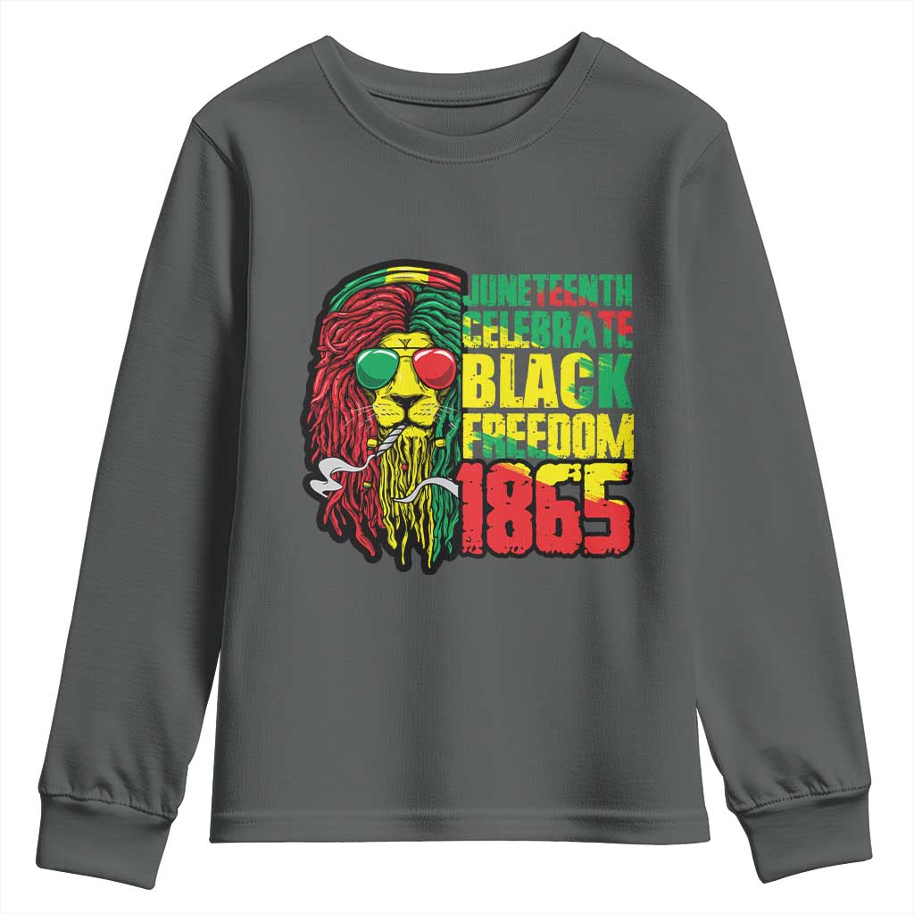 Juneteenth Youth Sweatshirt Celebrate Black Freedom 1865 Dope Dreadlocks Lion Locs Rasta Hair TS02