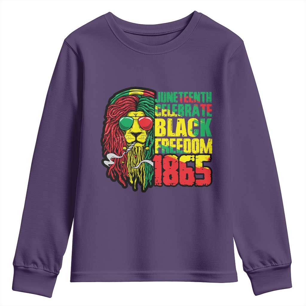 Juneteenth Youth Sweatshirt Celebrate Black Freedom 1865 Dope Dreadlocks Lion Locs Rasta Hair TS02
