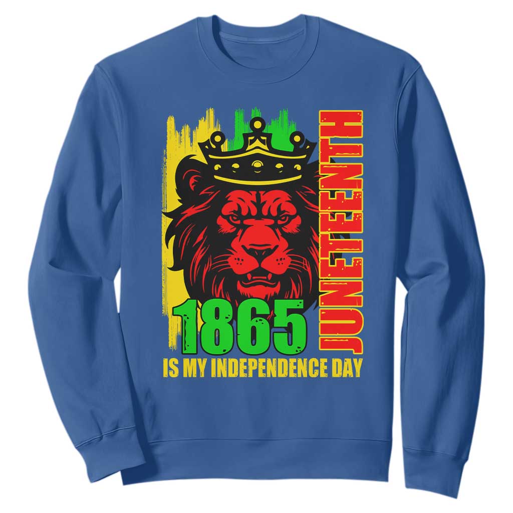 Juneteenth 1865 Is My Independence Day Sweatshirt Freedom Lion King TS02