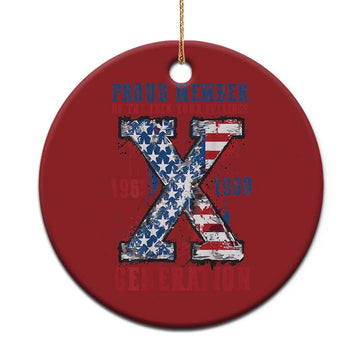 Generation X Christmas Ornament Proud Member Of The F Your Feelings Gen X 1965 1981 American Flag TS02