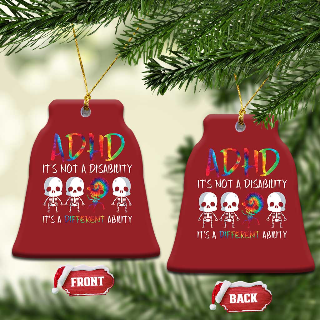 ADHD Awareness Christmas Ornament It's Not A Disability It's A Different Ability TS02