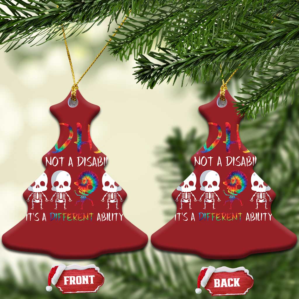 ADHD Awareness Christmas Ornament It's Not A Disability It's A Different Ability TS02