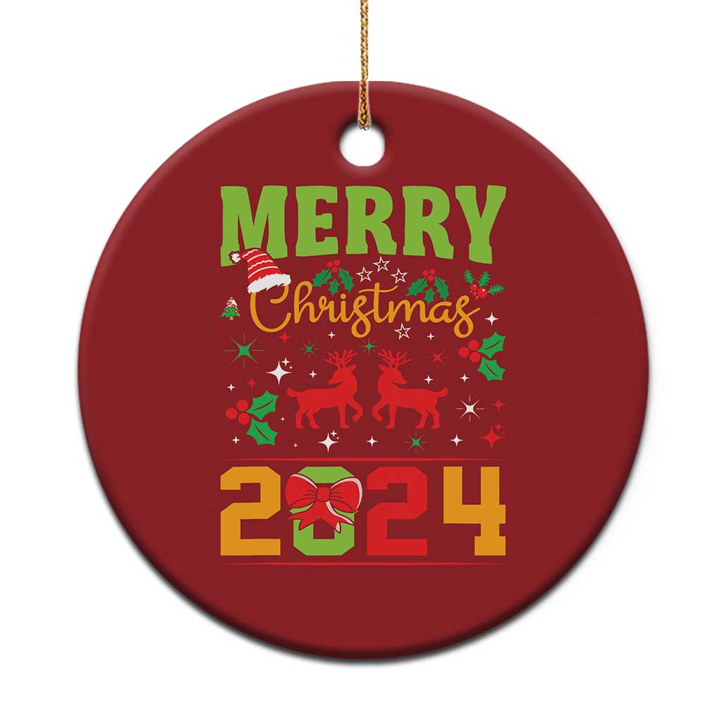 Merry Xmas 2024 Christmas Ornament Classic Festive Xmas Vibe TS02