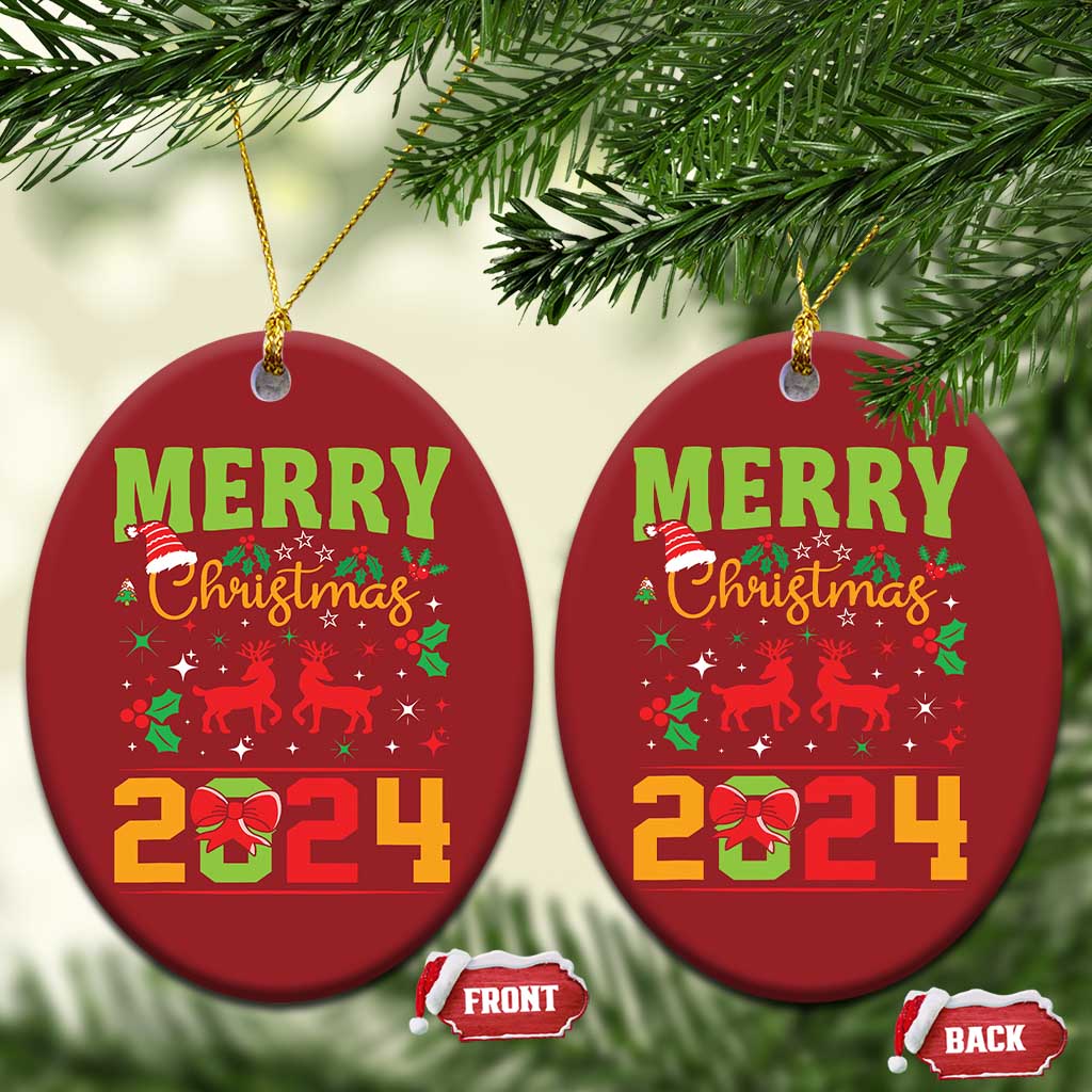 Merry Xmas 2024 Christmas Ornament Classic Festive Xmas Vibe TS02