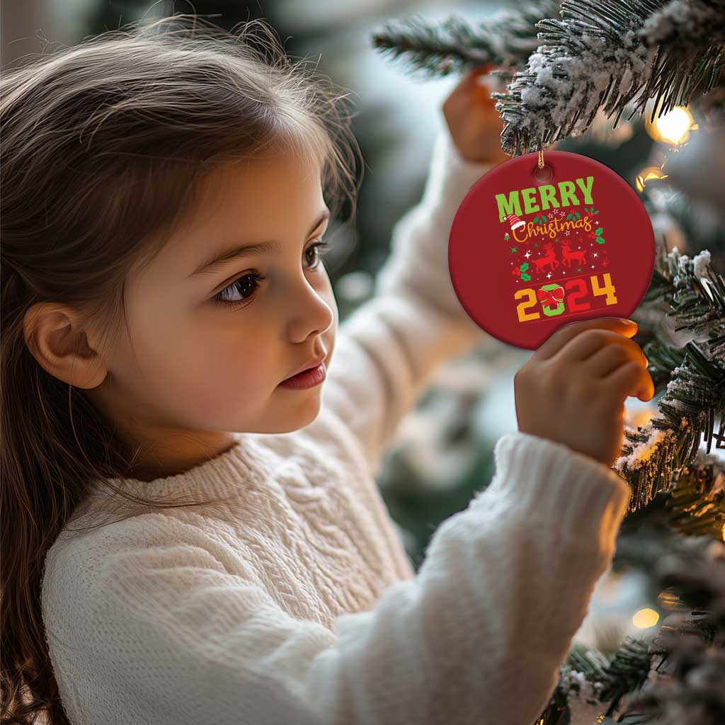Merry Xmas 2024 Christmas Ornament Classic Festive Xmas Vibe TS02