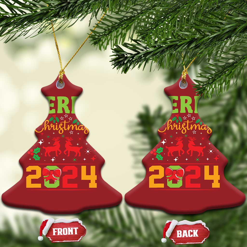 Merry Xmas 2024 Christmas Ornament Classic Festive Xmas Vibe TS02