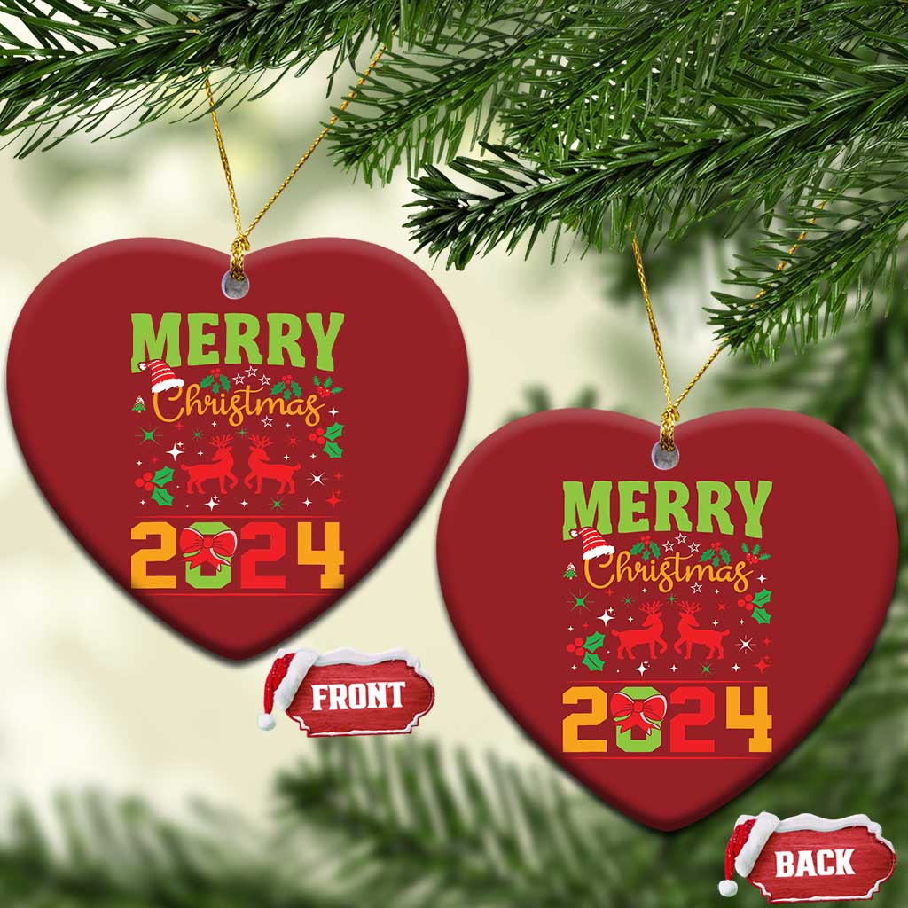 Merry Xmas 2024 Christmas Ornament Classic Festive Xmas Vibe TS02