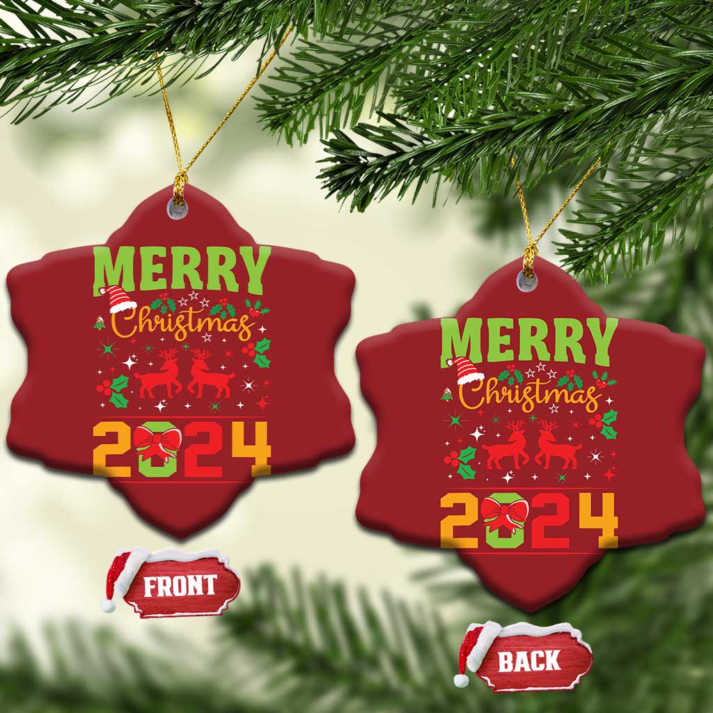 Merry Xmas 2024 Christmas Ornament Classic Festive Xmas Vibe TS02