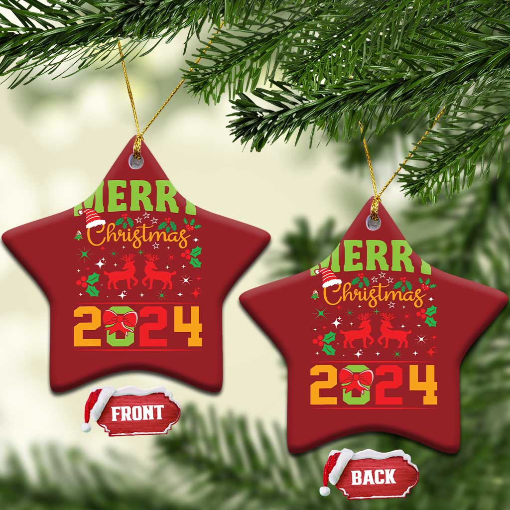 Merry Xmas 2024 Christmas Ornament Classic Festive Xmas Vibe TS02