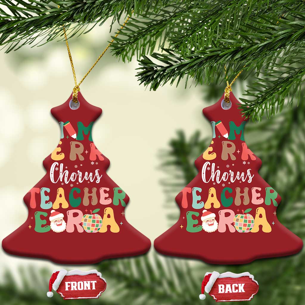 Xmas Choral Music Teacher Christmas Ornament In My Merry Chorus Teacher Era Xmas Carol Master TS02