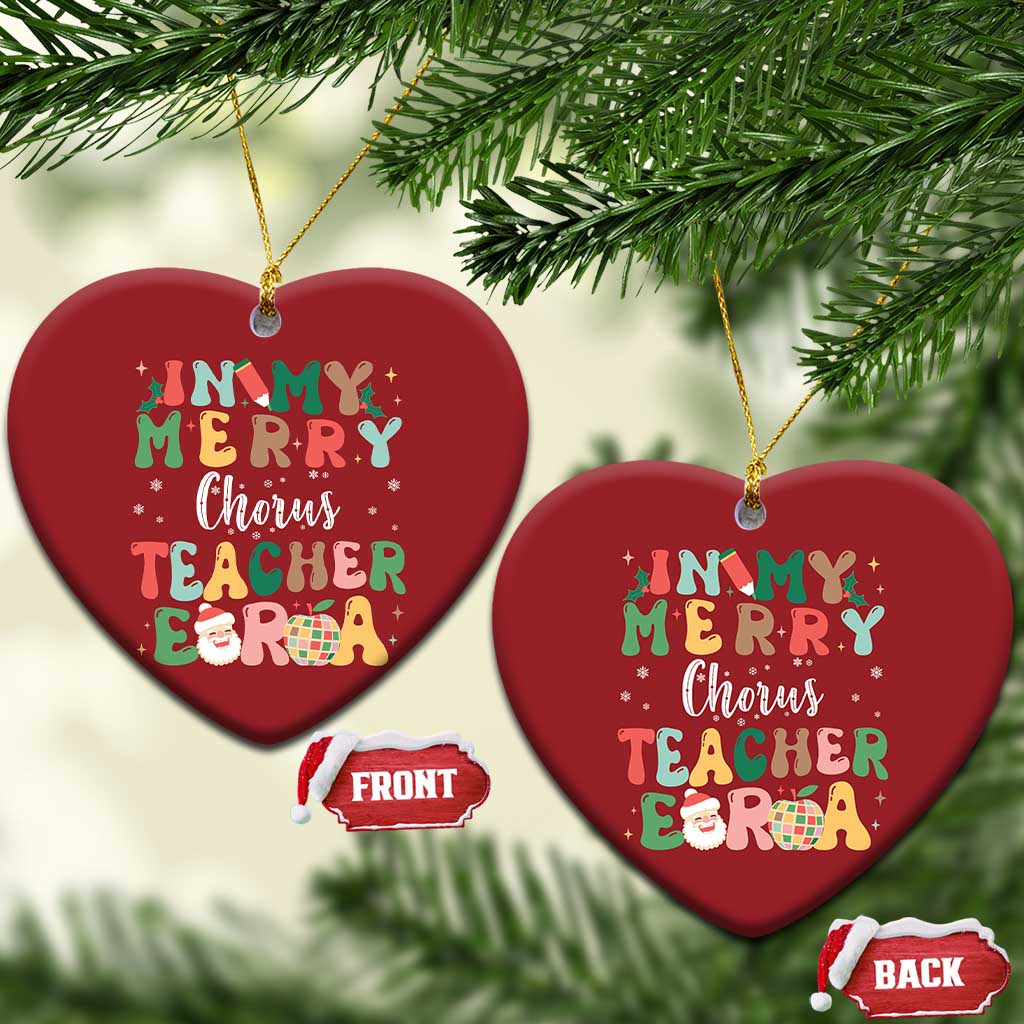 Xmas Choral Music Teacher Christmas Ornament In My Merry Chorus Teacher Era Xmas Carol Master TS02