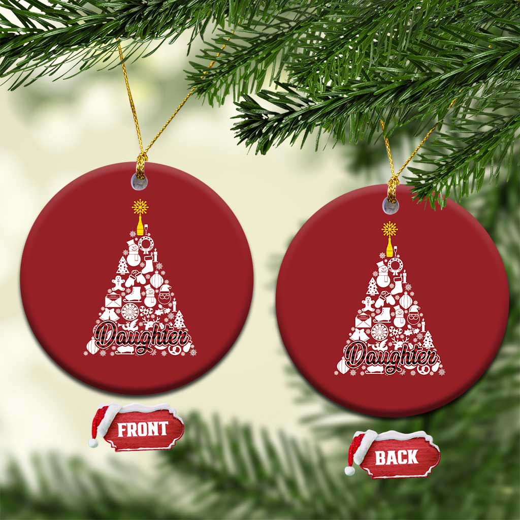Xmas Tree Christmas Ornament Red Plaid Daughter TS02