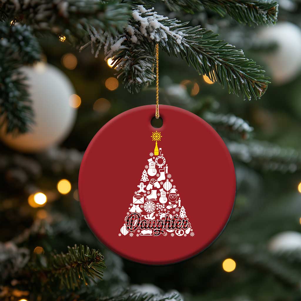 Xmas Tree Christmas Ornament Red Plaid Daughter TS02