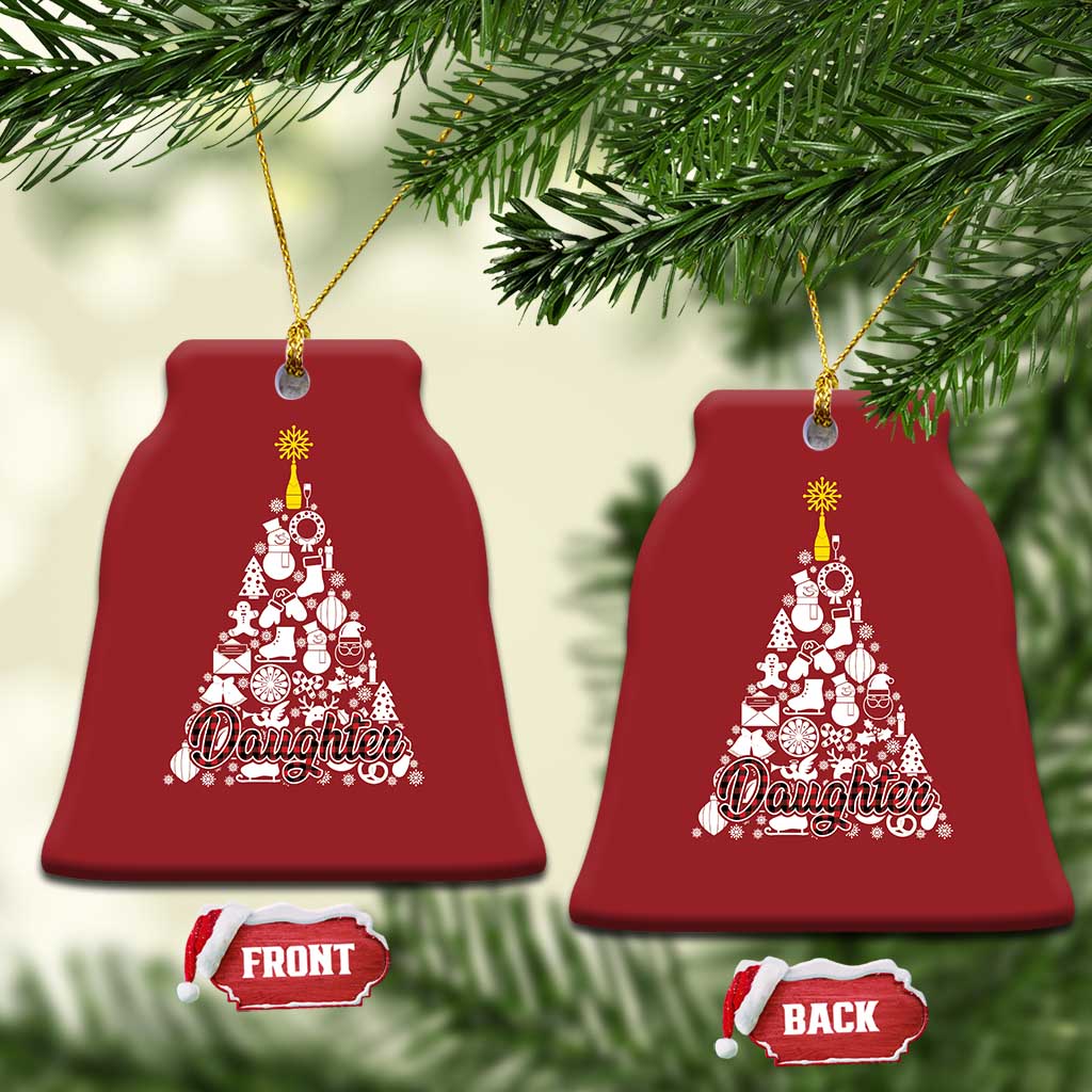 Xmas Tree Christmas Ornament Red Plaid Daughter TS02