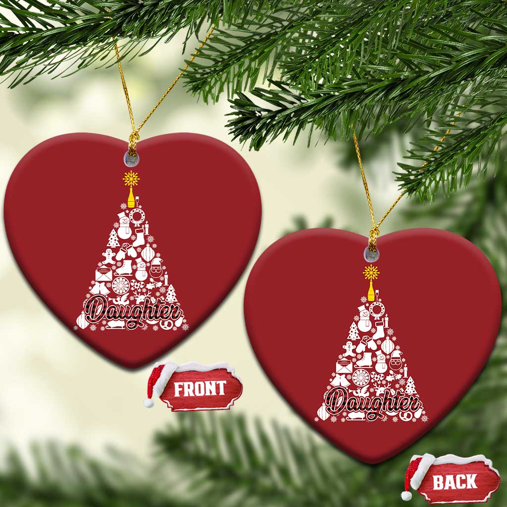 Xmas Tree Christmas Ornament Red Plaid Daughter TS02