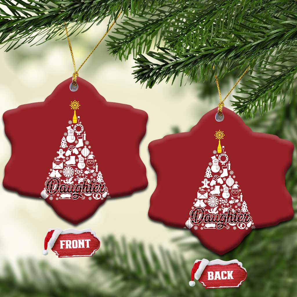 Xmas Tree Christmas Ornament Red Plaid Daughter TS02