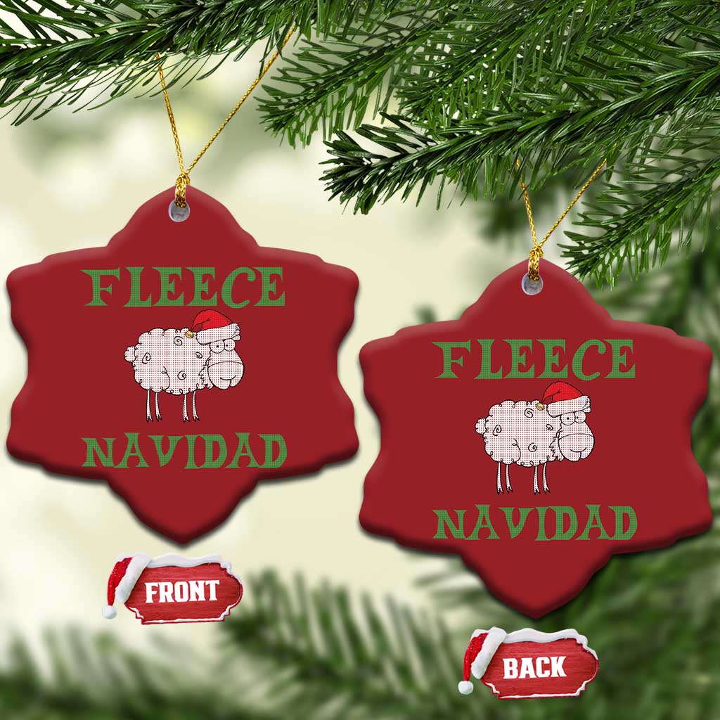 Funny Xmas Sheep Christmas Ornament Fleece Navidad Feliz Festive Xmas TS02