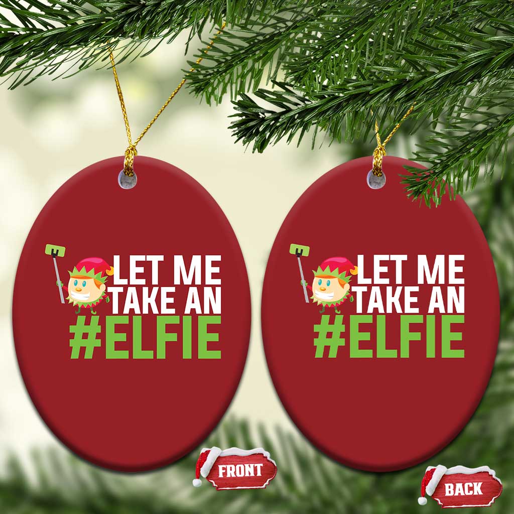 Xmas Elf Christmas Ornament Let Me Take An Elfie TS02