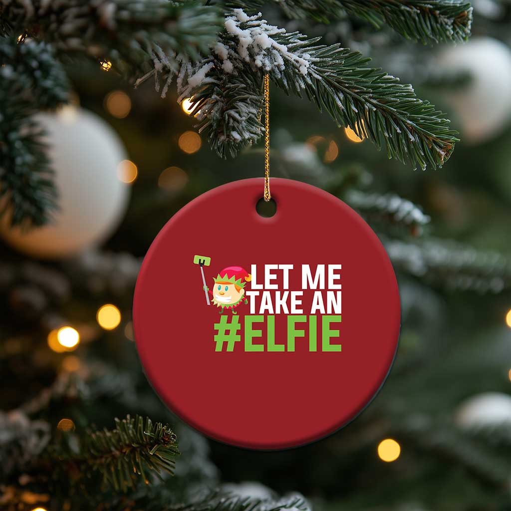 Xmas Elf Christmas Ornament Let Me Take An Elfie TS02
