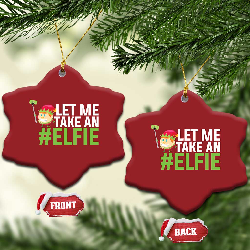 Xmas Elf Christmas Ornament Let Me Take An Elfie TS02