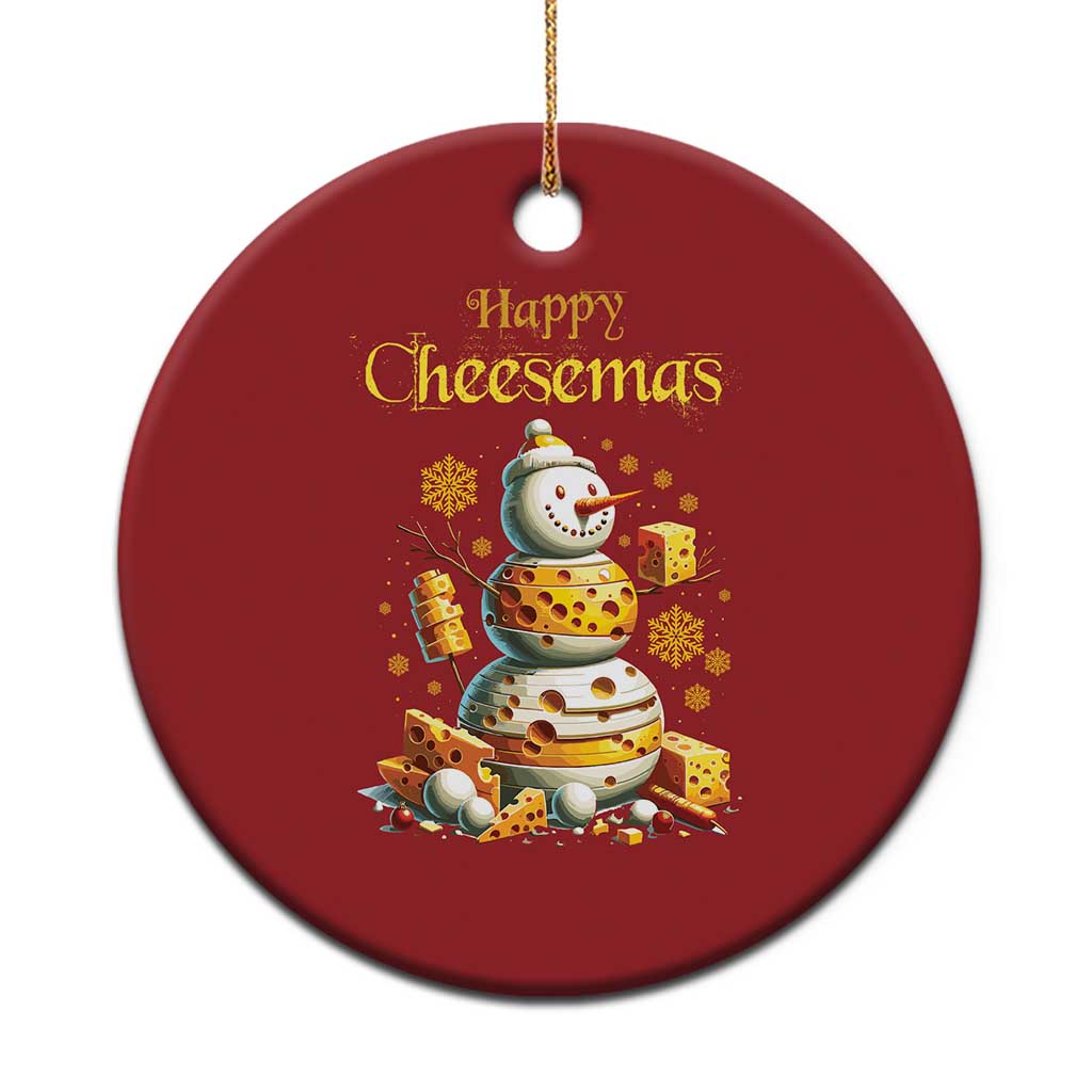 Xmas Cheese Lover Christmas Ornament Happy Cheesemas Merry Xmas TS02