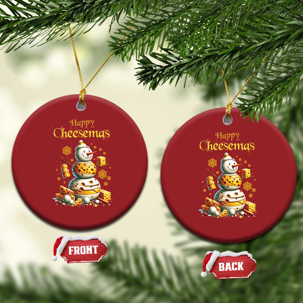 Xmas Cheese Lover Christmas Ornament Happy Cheesemas Merry Xmas TS02