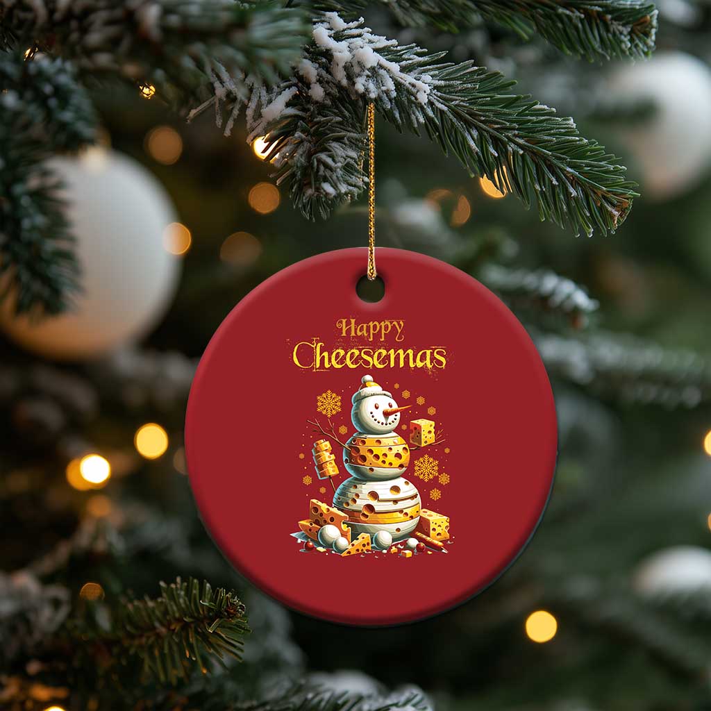 Xmas Cheese Lover Christmas Ornament Happy Cheesemas Merry Xmas TS02