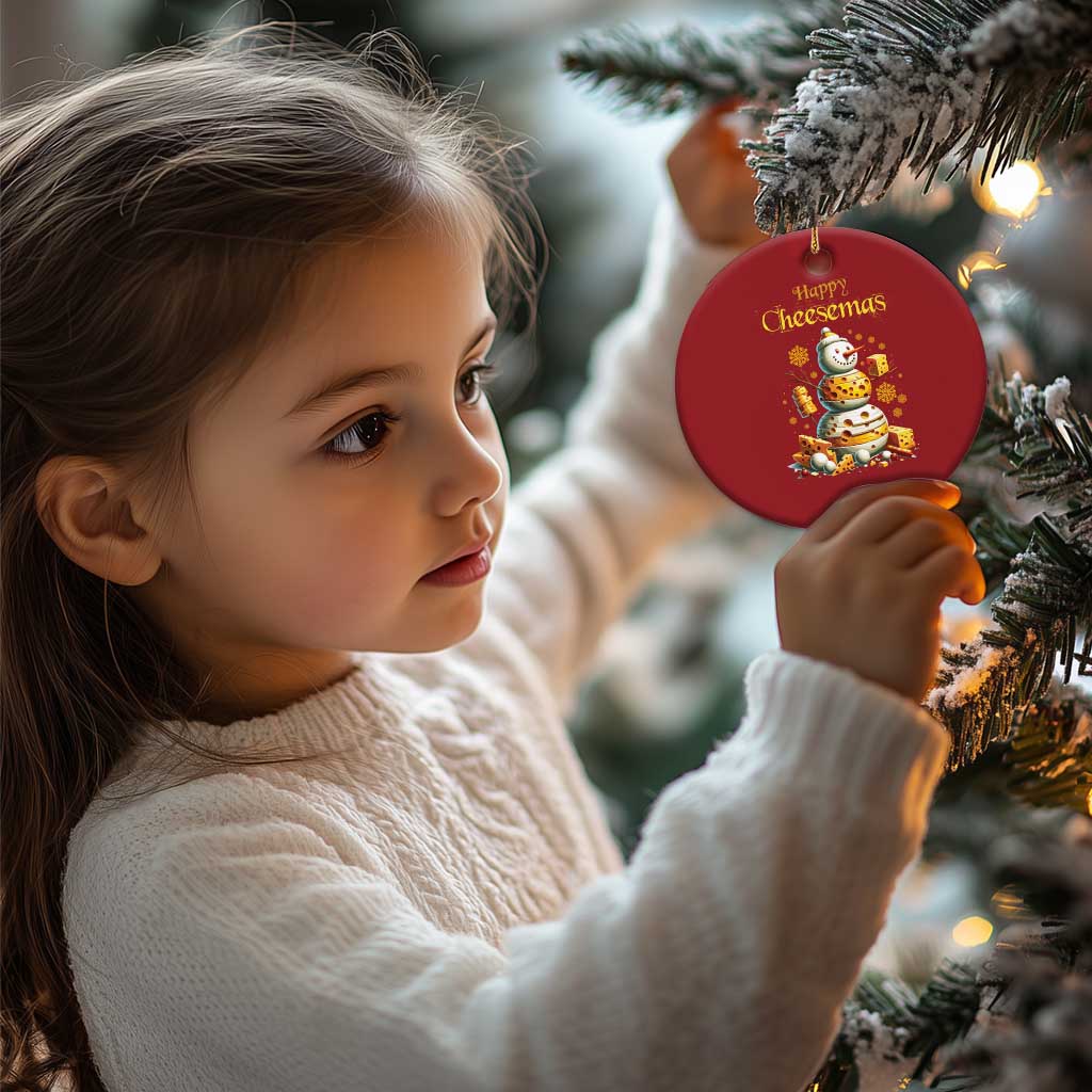 Xmas Cheese Lover Christmas Ornament Happy Cheesemas Merry Xmas TS02
