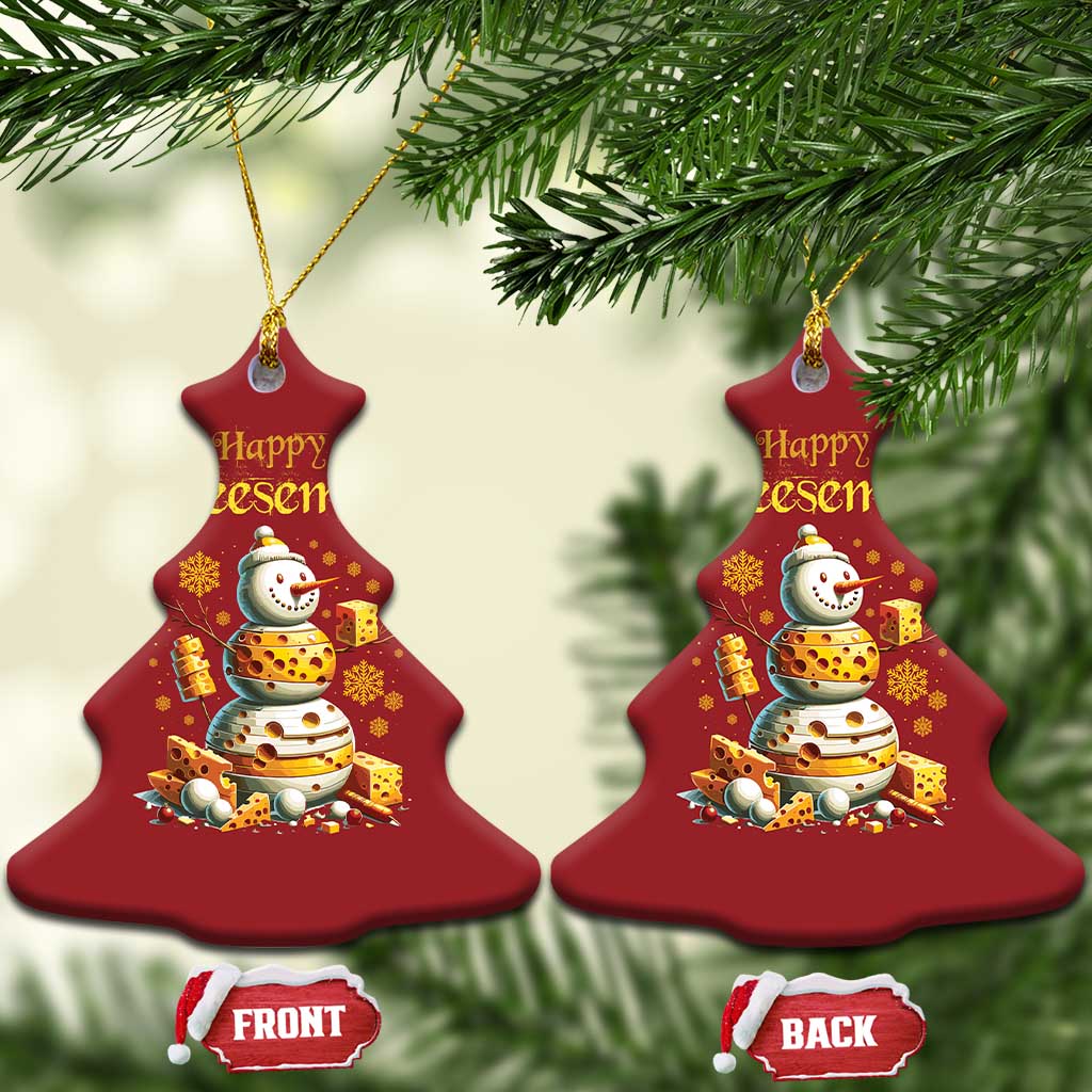 Xmas Cheese Lover Christmas Ornament Happy Cheesemas Merry Xmas TS02