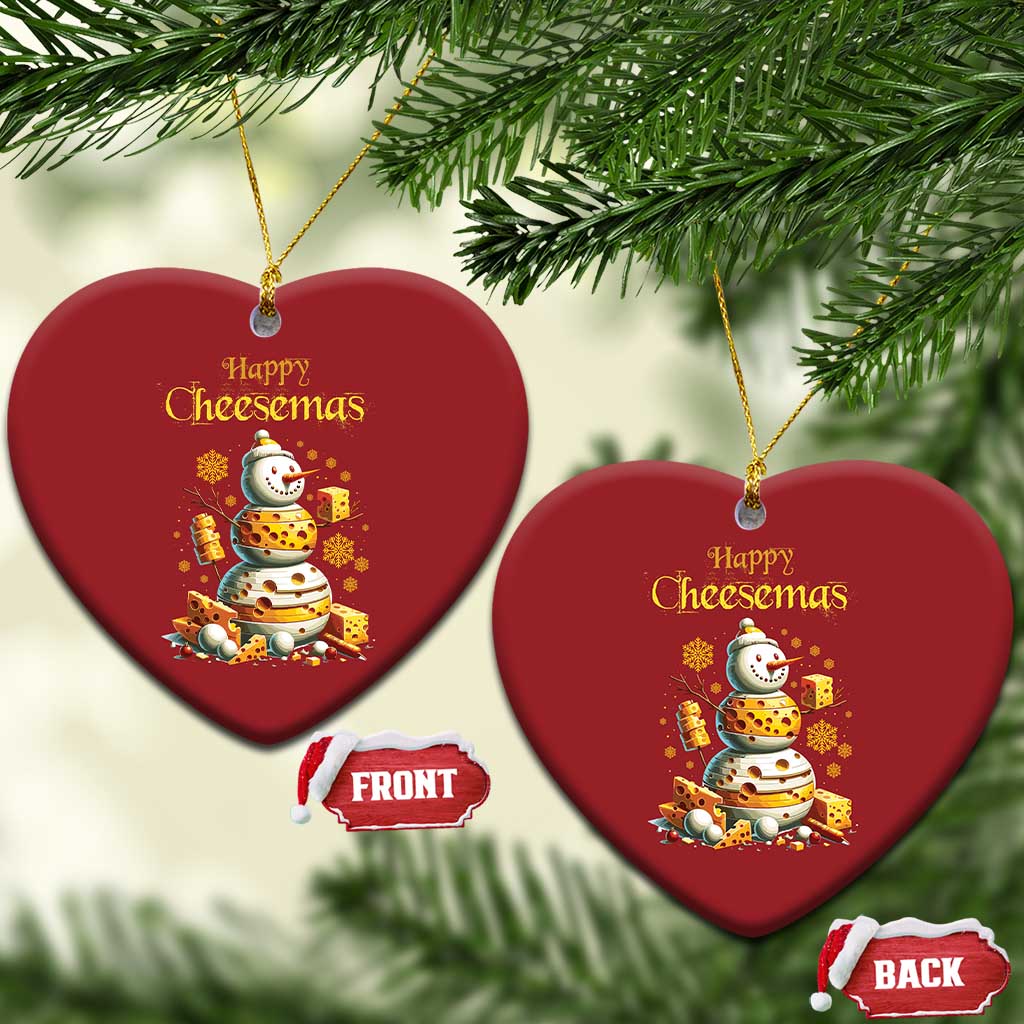 Xmas Cheese Lover Christmas Ornament Happy Cheesemas Merry Xmas TS02