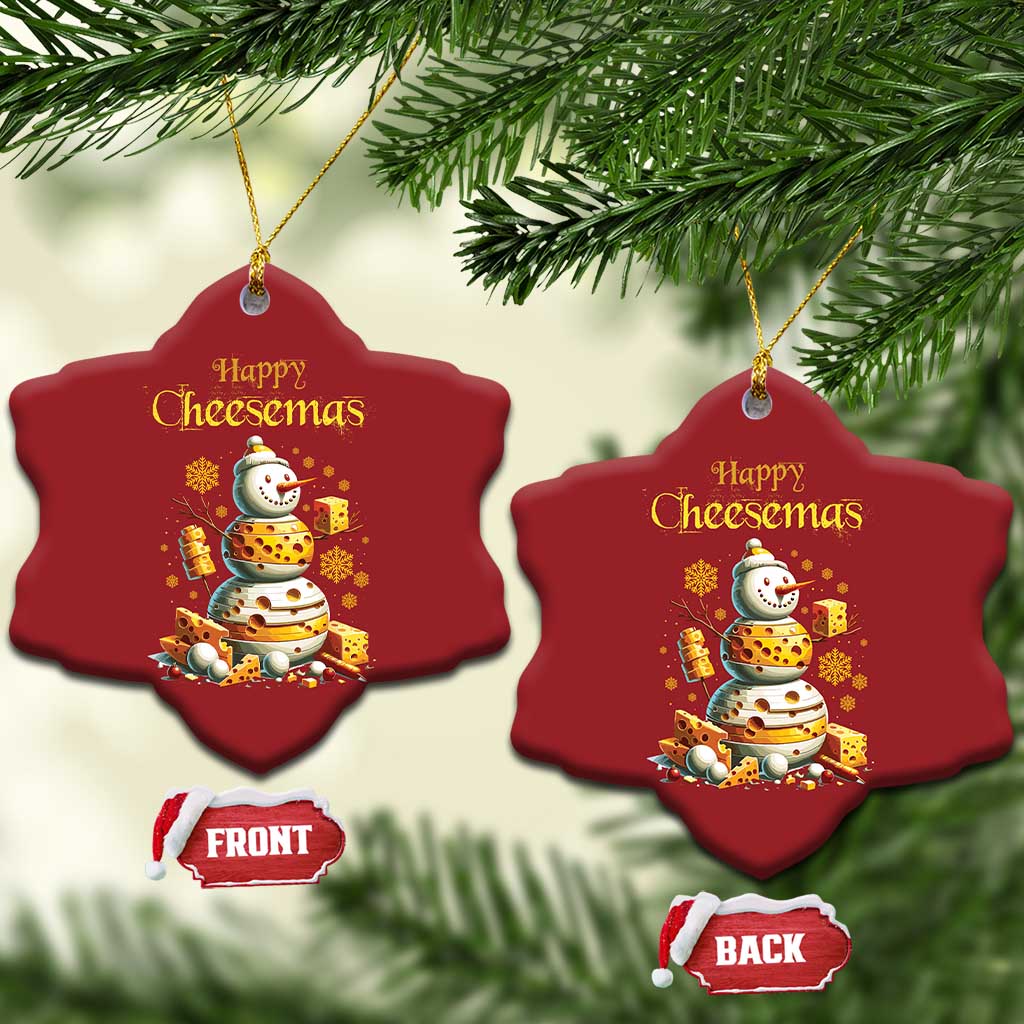 Xmas Cheese Lover Christmas Ornament Happy Cheesemas Merry Xmas TS02