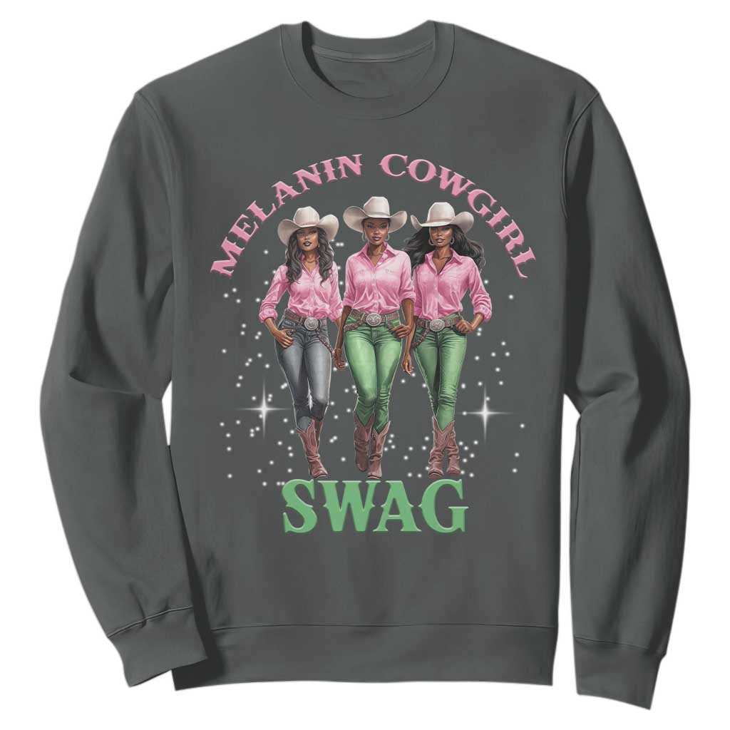 African Melanin Cowgirl Swag Sweatshirt Cowgirls Black History TS02