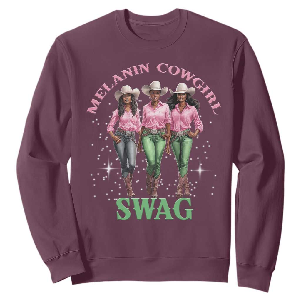 African Melanin Cowgirl Swag Sweatshirt Cowgirls Black History TS02