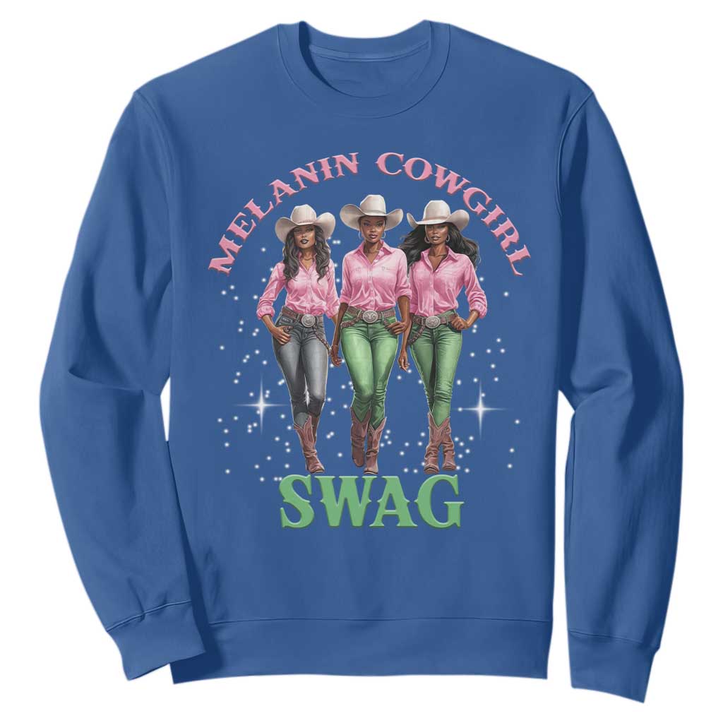 African Melanin Cowgirl Swag Sweatshirt Cowgirls Black History TS02