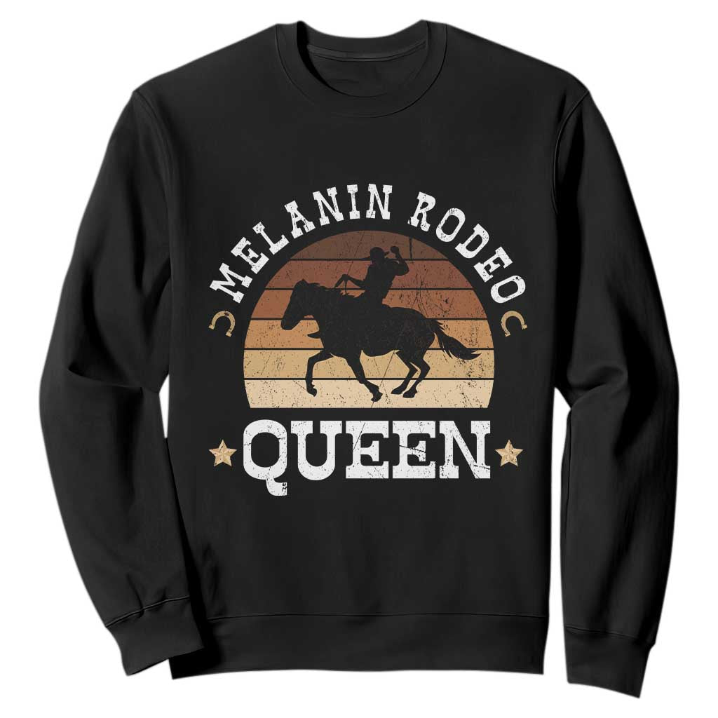 African Melanin Rodeo Queen Sweatshirt Cowgirl Riding Horse Cowgirls Retro TS02