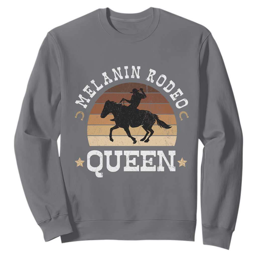 African Melanin Rodeo Queen Sweatshirt Cowgirl Riding Horse Cowgirls Retro TS02